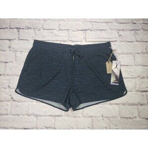 Kyodan Active Womens Size XL Dark Heathered Blue Elastic Drawstring Waist Shorts